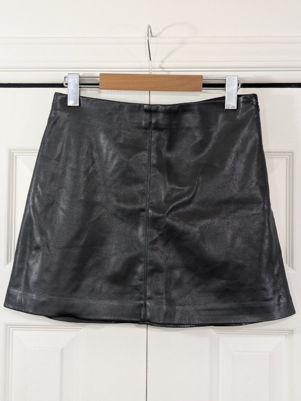 Dynamite Faux Leather Black Mini Skirt